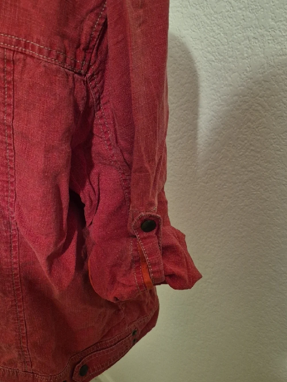 Coldwater Creek Red Jean Jacket - Picture 3 of 6